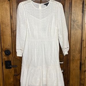 White J Crew Eyelet Dress